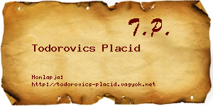 Todorovics Placid névjegykártya